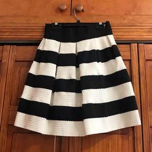 Black and white stripe skirt